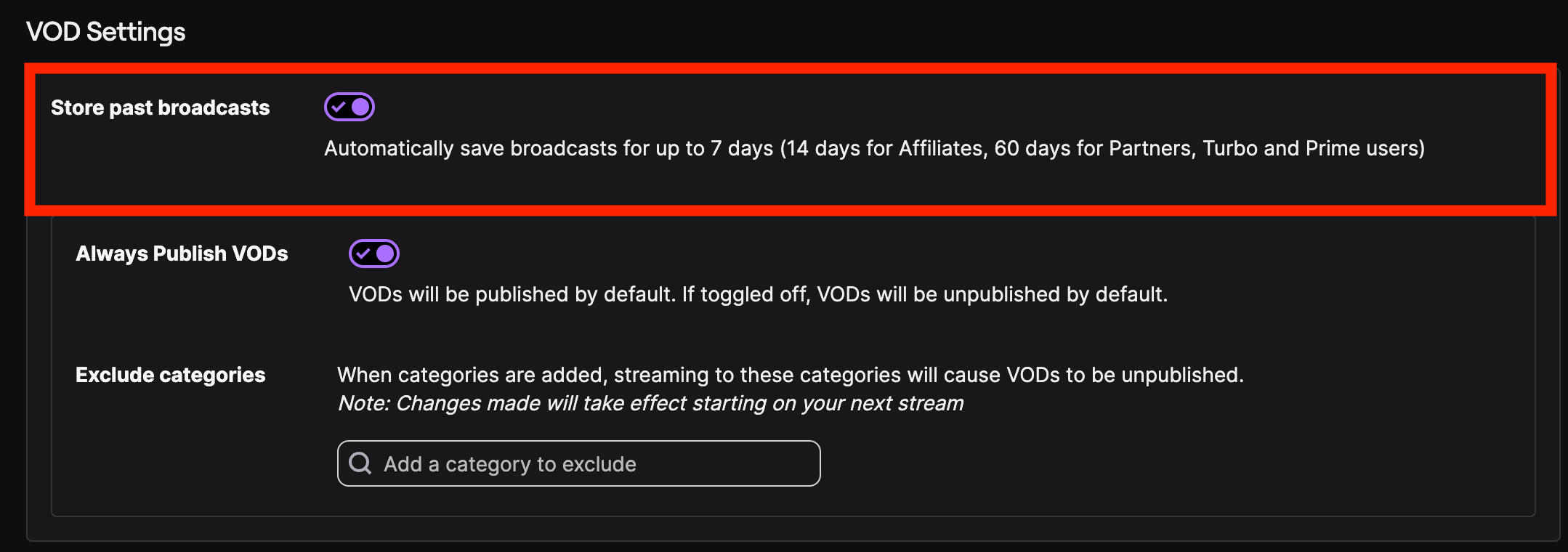 Сохранение прошлых трансляций в Twitch
